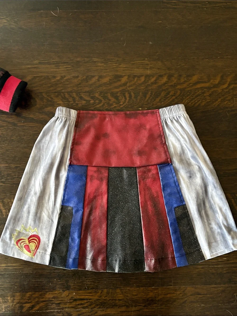 Licensed Girls' Decedents Red, Blue & Black Costume Set - Evie-inspired Outfit